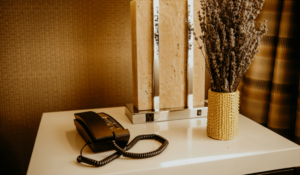 Hotel Telephone sitting on desk